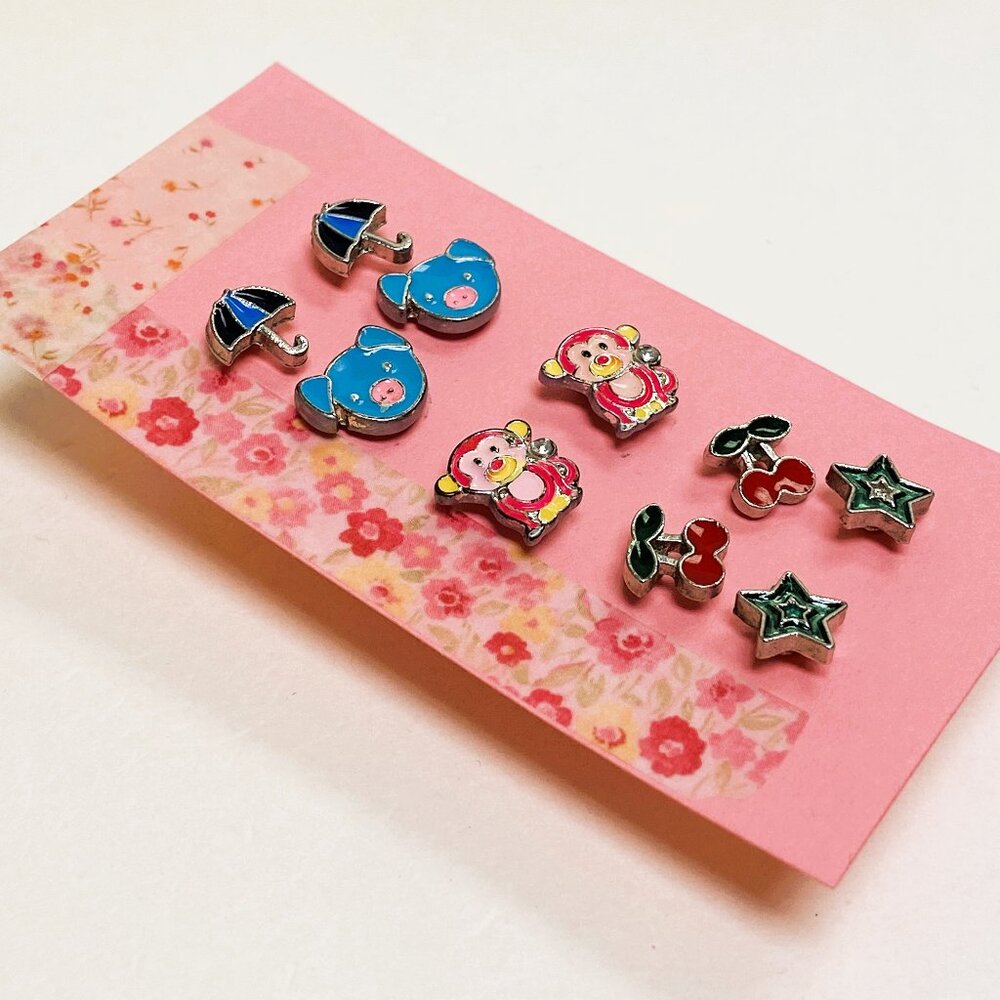 🦚 10 for $10 🦚 Funky Monkey Kids' Earrings Set